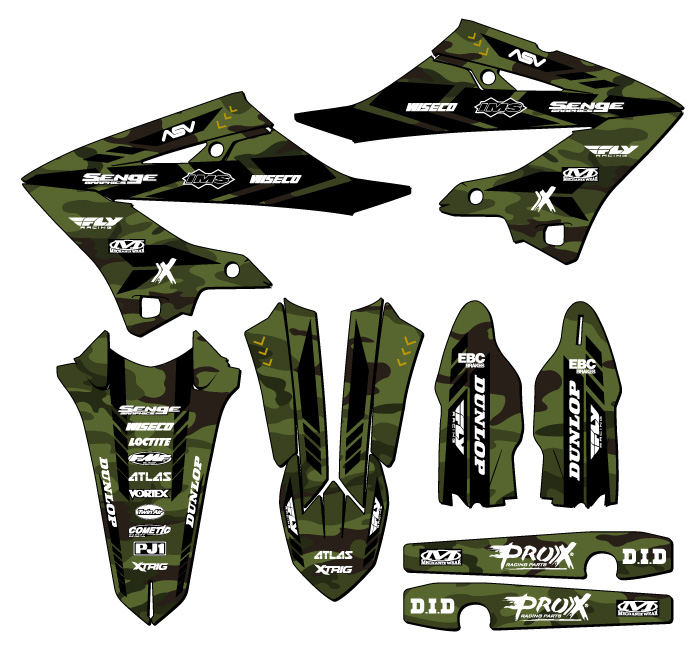 2023 YZ 125X APACHE Green Senge Graphics Kit Compatible with Yamaha - Picture 2 of 10