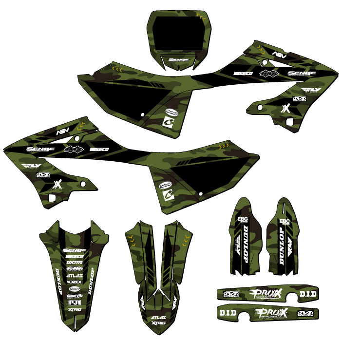 2023 YZ 125X APACHE Green Senge Graphics Kit Compatible with Yamaha - Picture 5 of 10