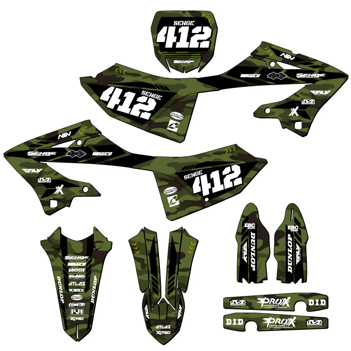2023 YZ 125X APACHE Green Senge Graphics Kit Compatible with Yamaha - Picture 8 of 10