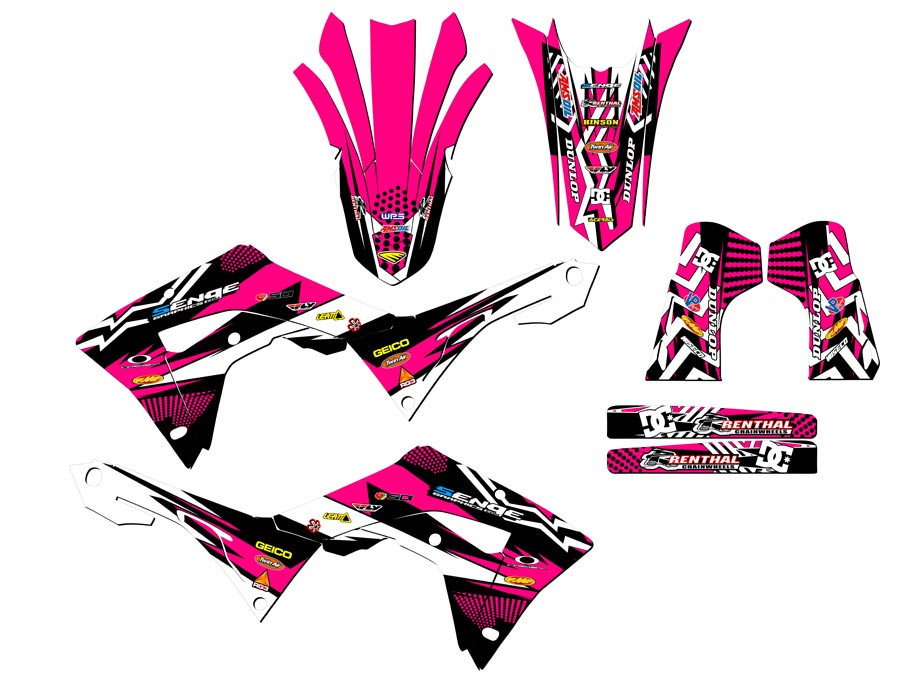 Kit de gráficos Senge Pink Senge 2019-2021 CRF 250 RX Mayhem compatible con Honda - Imagen 2 de 10