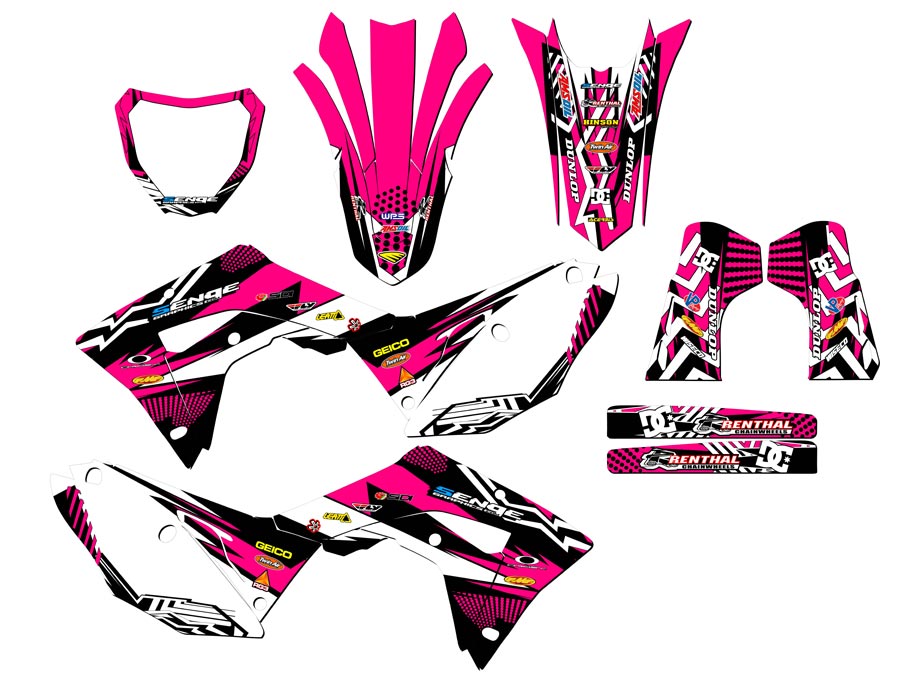 Kit de gráficos Senge Pink Senge 2019-2021 CRF 250 RX Mayhem compatible con Honda - Imagen 5 de 10