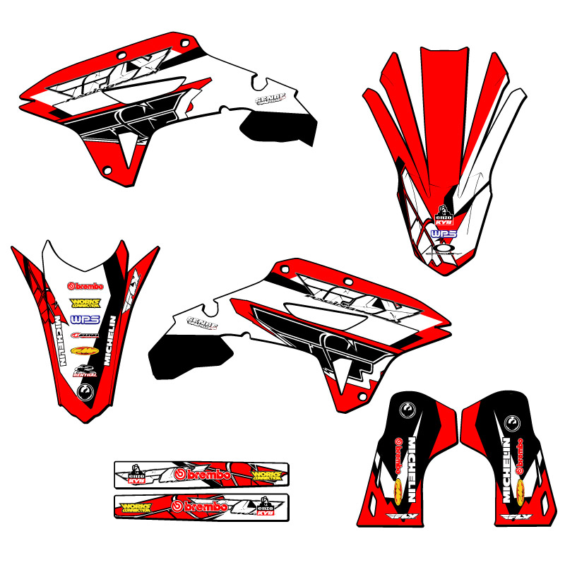 2022-2024 CRF 250 RX 13 FLY Red Senge Graphics Kit Compatible with Honda - Picture 2 of 10