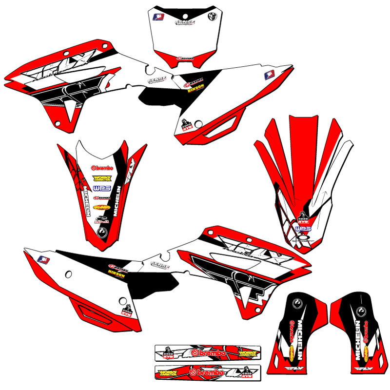2022-2024 CRF 250 RX 13 FLY Red Senge Graphics Kit Compatible with Honda - Picture 5 of 10