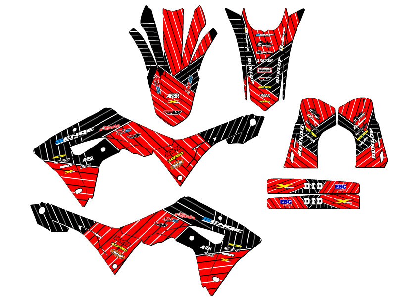 2019-2021 CRF 250 RX RACE SERIES Red Senge Graphics Kit Compatible with Honda - Picture 2 of 10