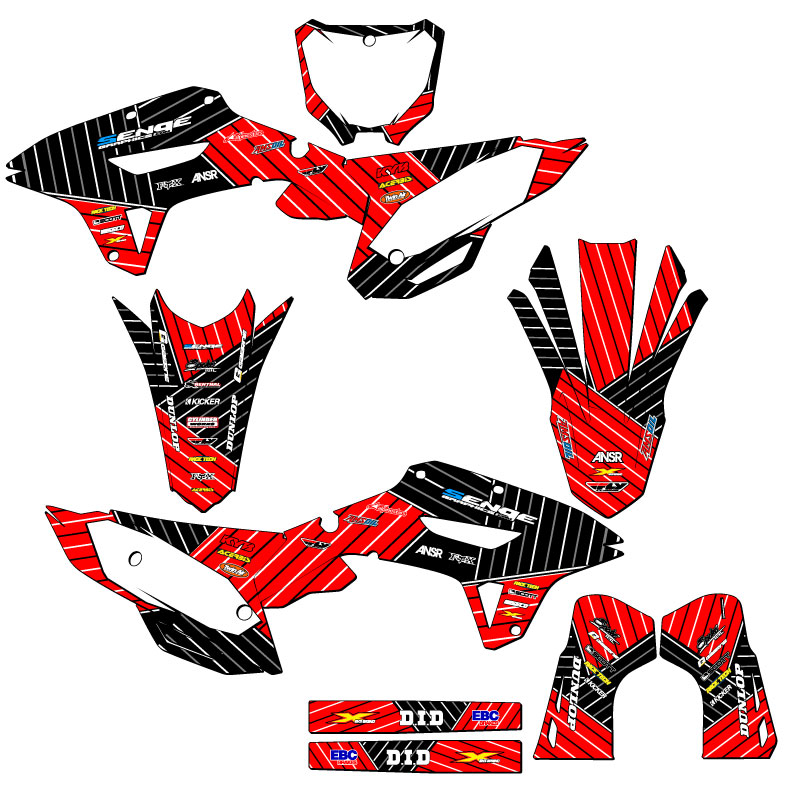 2022-2024 CRF 250 RX RACE SERIES Red Senge Graphics Kit Compatible with Honda - Picture 5 of 10