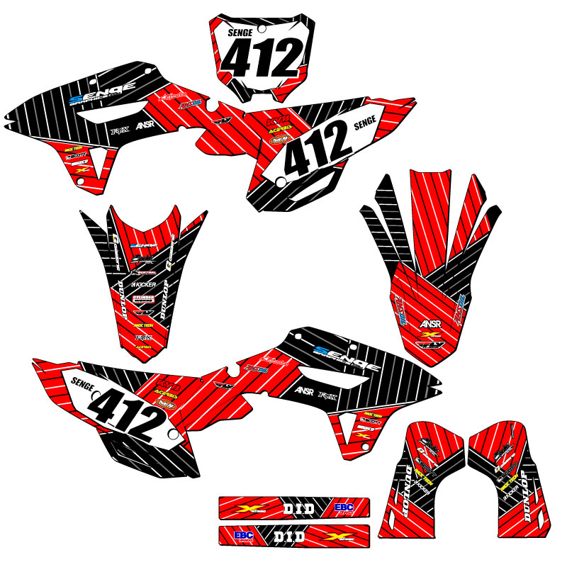 2022-2024 CRF 250 RX RACE SERIES Red Senge Graphics Kit Compatible with Honda - Picture 8 of 10