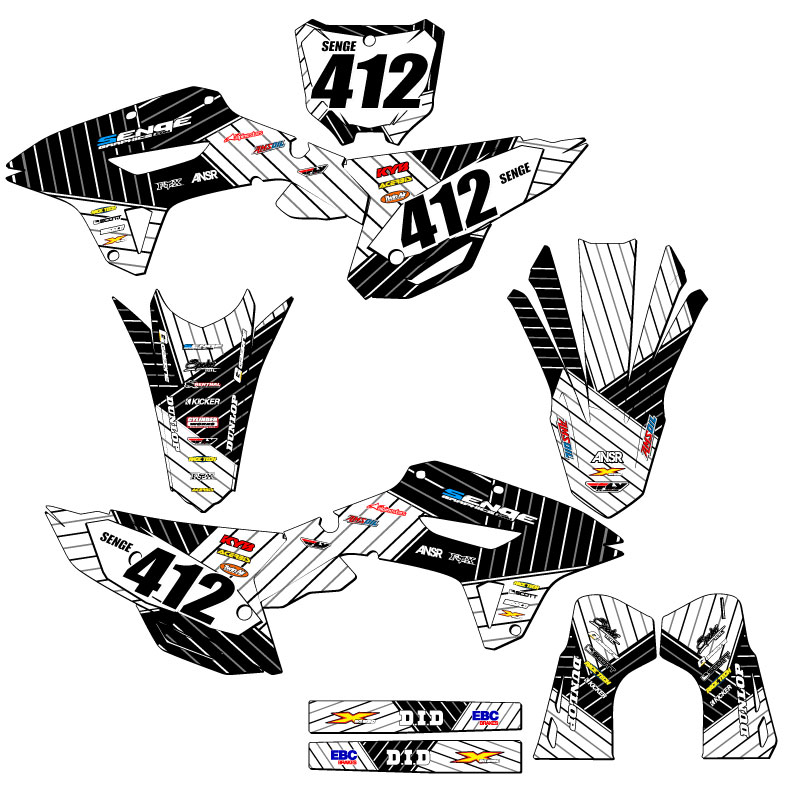 CRF 250 RX RACE SERIES 2022-2024 Kit Gráficos Senge Blanco Compatible con Honda - Imagen 8 de 10