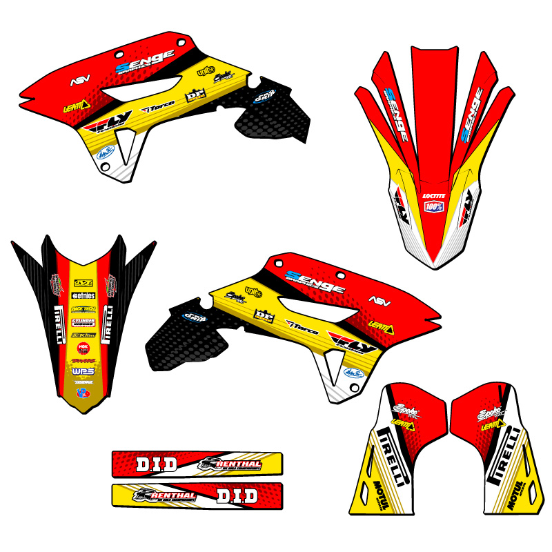 2022-2024 CRF 250 RX RICOCHET Yellow Senge Graphics Kit Compatible with Honda - Picture 2 of 10