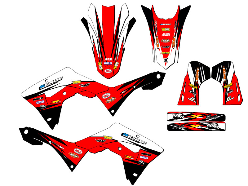 2019-2021 CRF 250 RX VELOCITY Red Senge Graphics Kit Compatible with Honda - Picture 2 of 10