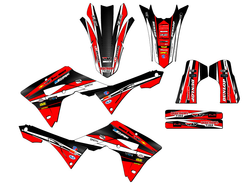 CRF 250 RX VIGOR 2019-2021 kit de gráficos Red Senge compatible con Honda - Imagen 2 de 10