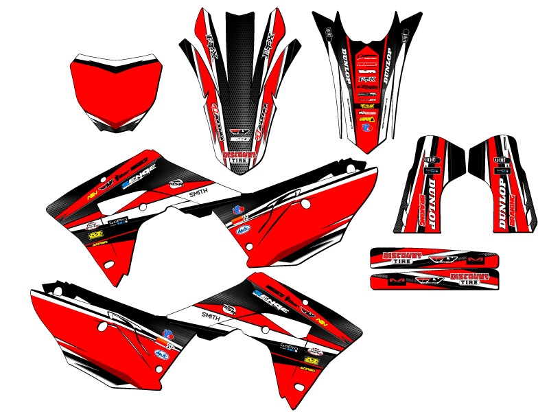CRF 250 RX VIGOR 2019-2021 kit de gráficos Red Senge compatible con Honda - Imagen 5 de 10