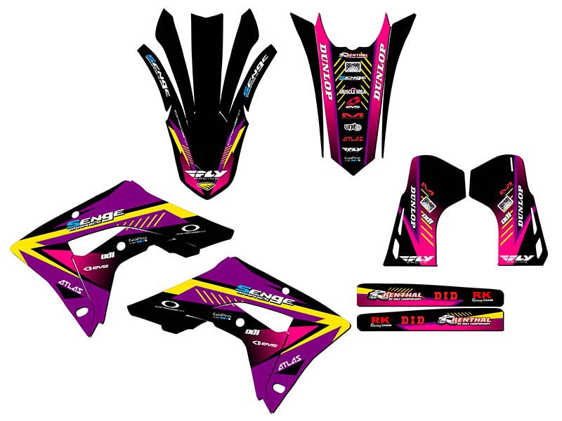 2019-2021 CRF 250 RX SURGE Purple Senge Graphics Kit Compatible with Honda - Bild 2 von 10