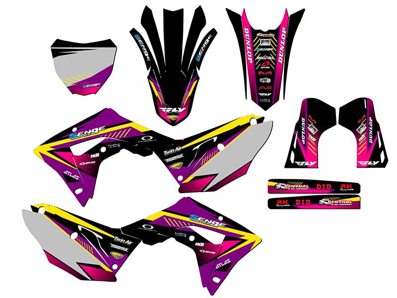 2019-2021 CRF 250 RX SURGE Purple Senge Graphics Kit Compatible with Honda - Bild 5 von 10