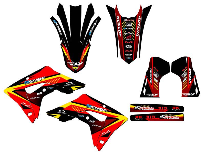 2019-2021 CRF 250 RX SURGE Red Senge Graphics Kit Compatible with Honda - Picture 2 of 10