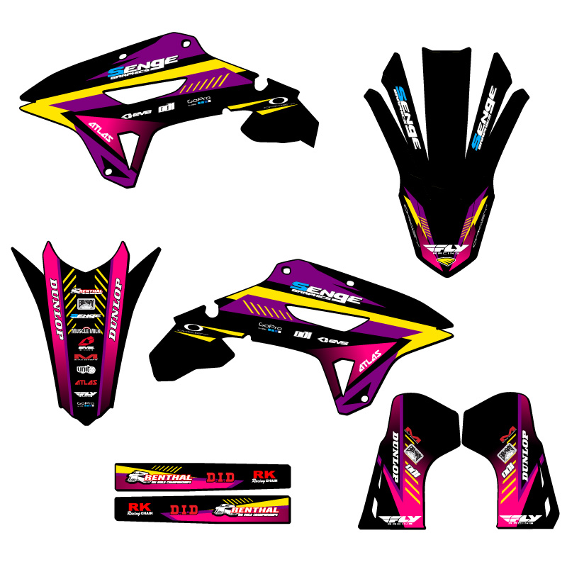 2022-2024 CRF 250 RX SURGE Purple Senge Graphics Kit Compatible with Honda - Picture 2 of 10