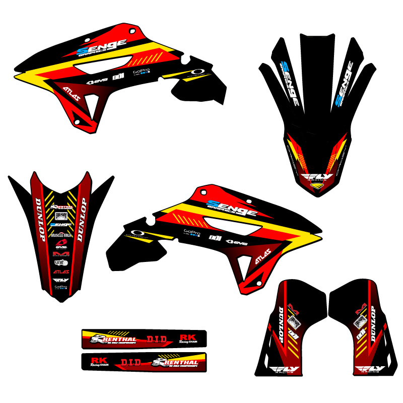 2022-2024 CRF 250 RX SURGE Red Senge Graphics Kit Compatible with Honda - Picture 2 of 10