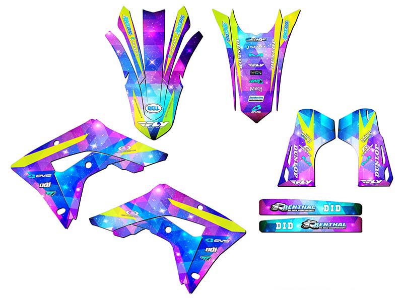 2019-2021 CRF 250 RX SPACE KADET Galaxy Senge Graphics Kit Compatible with Honda - Picture 2 of 10