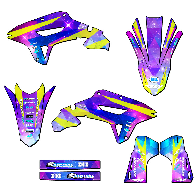 2022-2024 CRF 250 RX SPACE KADET Galaxy Senge Graphics Kit Compatible with Honda - Picture 2 of 10