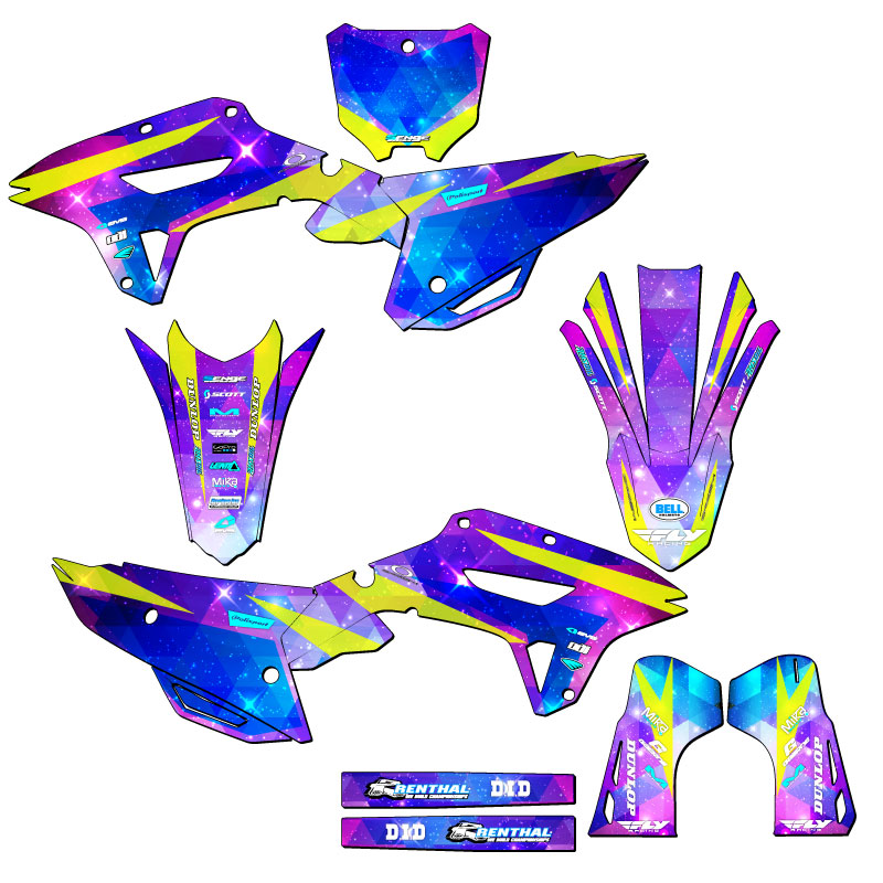 2022-2024 CRF 250 RX SPACE KADET Galaxy Senge Graphics Kit Compatible with Honda - Picture 5 of 10