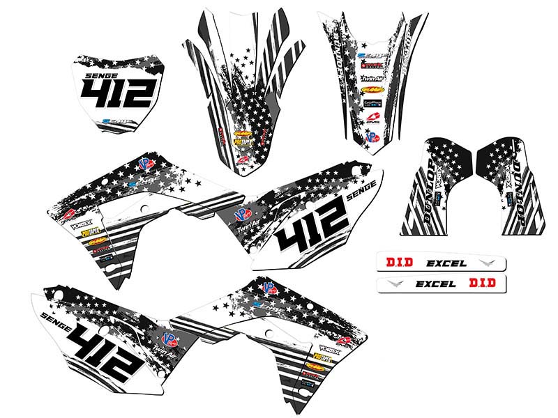 2019-2021 CRF 250 RX MERICA Grey Senge Graphics Kit Compatible with Honda - Picture 8 of 10