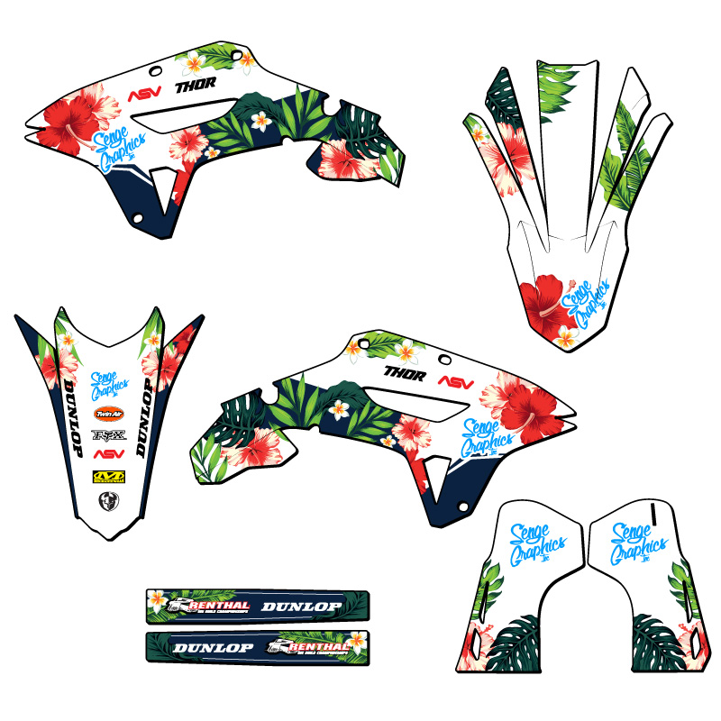 2022-2024 CRF 250 RX TROPIC White Senge Graphics Kit Compatible with Honda - Picture 2 of 10