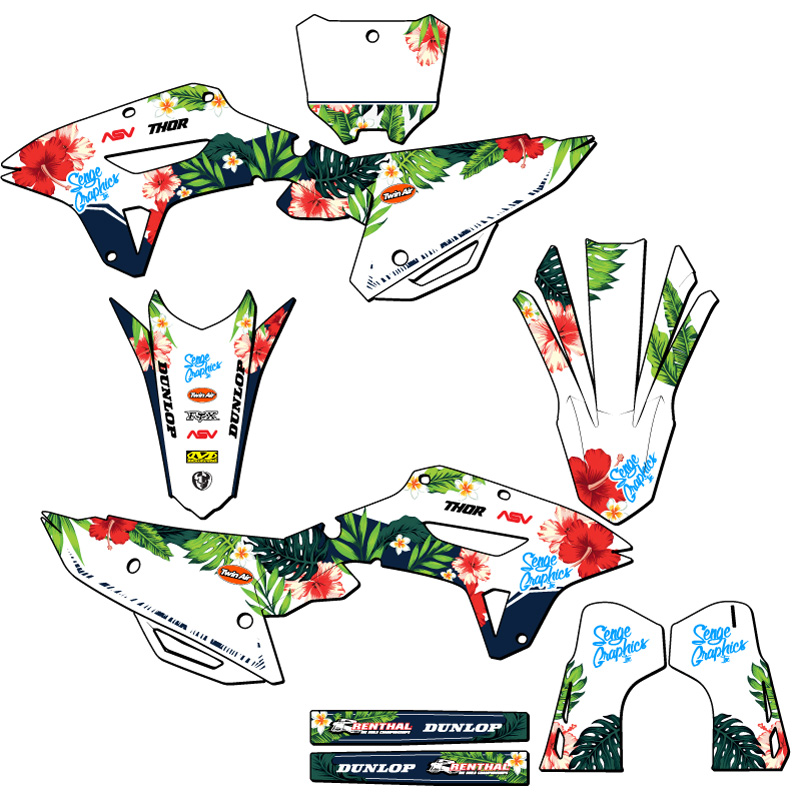 2022-2024 CRF 250 RX TROPIC White Senge Graphics Kit Compatible with Honda - Picture 5 of 10