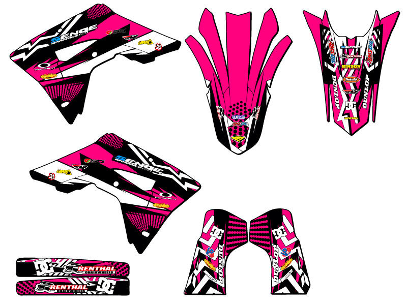 2021-2024 CRF 450 RL MAYHEM Pink Senge Graphics Kit Compatible with Honda - Picture 2 of 10