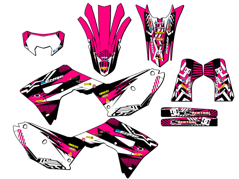 2021-2024 CRF 450 RL MAYHEM Pink Senge Graphics Kit Compatible with Honda - Picture 5 of 10