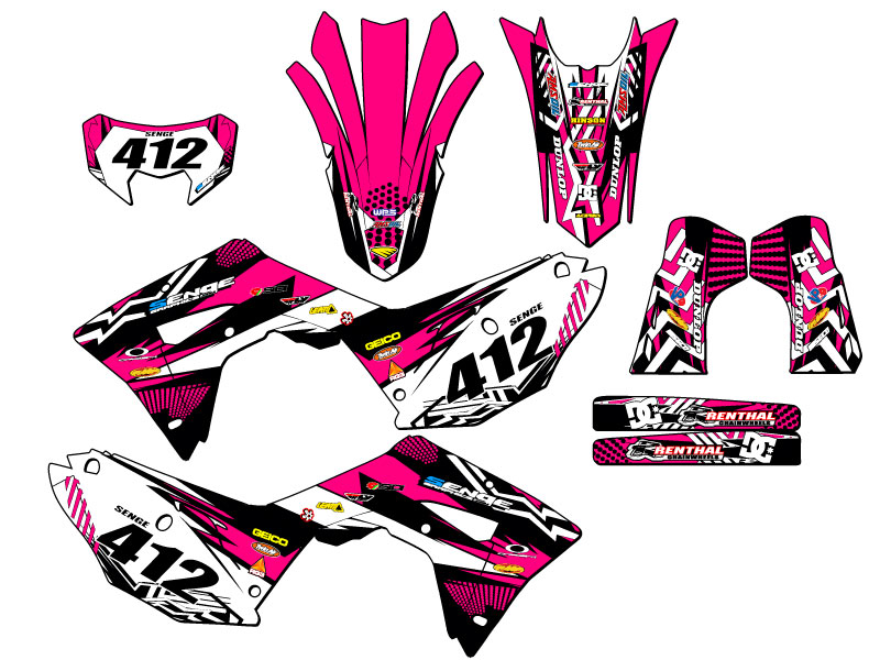 2021-2024 CRF 450 RL MAYHEM Pink Senge Graphics Kit Compatible with Honda - Picture 8 of 10