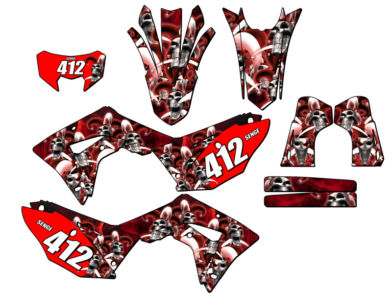 2021-2024 CRF 450 RL kit de gráficos Red Senge compatible con Honda - Imagen 8 de 10