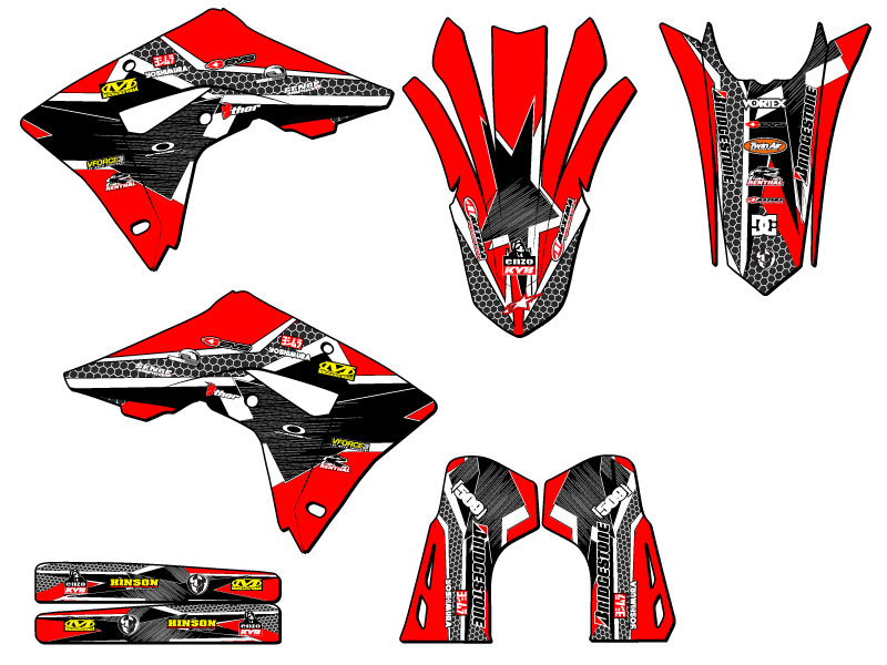 2021-2024 CRF 450 RL PODIUM Red Senge Graphics Kit Compatible with Honda - Picture 2 of 10