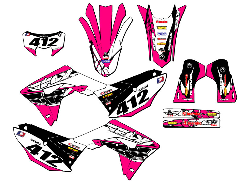 2021-2024 CRF 450 RL 13 FLY Pink Senge Graphics Kit Compatible with Honda - Picture 8 of 10