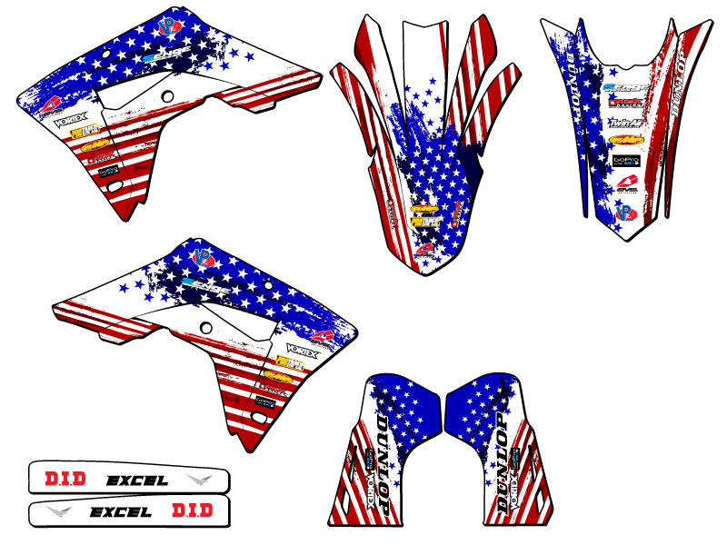 Kit de gráficos Senge 2021-2024 CRF 450 RL MERICA EE. UU. compatible con Honda - Imagen 2 de 10