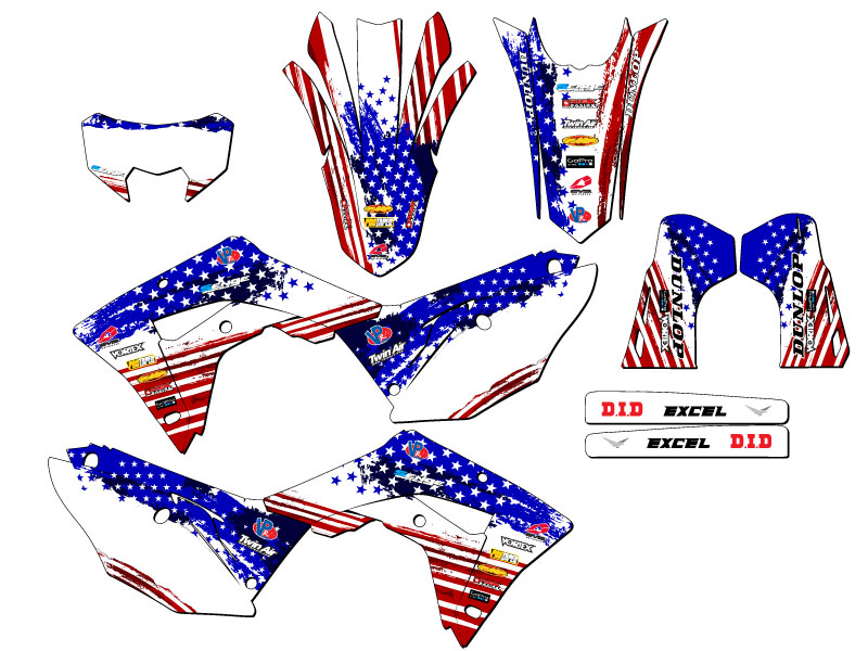 Kit de gráficos Senge 2021-2024 CRF 450 RL MERICA EE. UU. compatible con Honda - Imagen 5 de 10