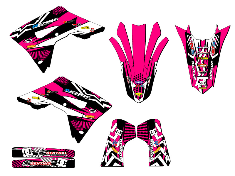 2019-2024 CRF 450 X MAYHEM Pink Senge Graphics Kit Compatible with Honda - Picture 2 of 10