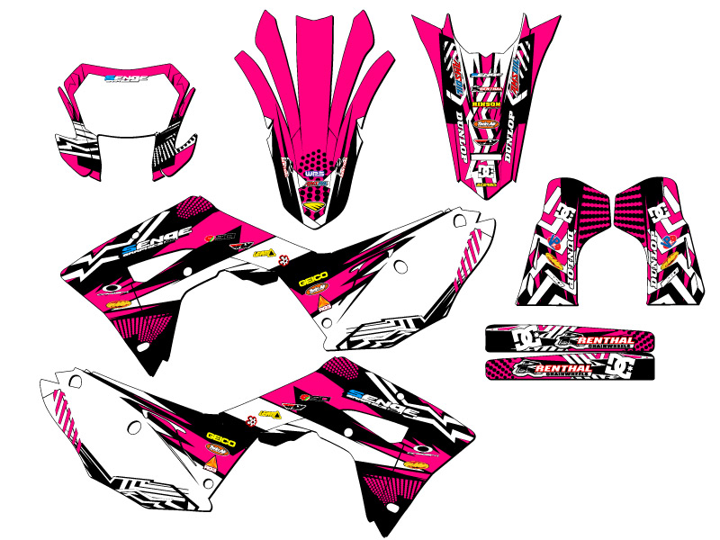 2019-2024 CRF 450 X MAYHEM Pink Senge Graphics Kit Compatible with Honda - Picture 5 of 10