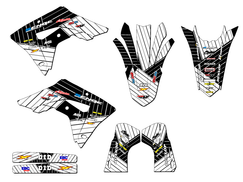 2019-2024 CRF 450 X RACE SERIES White Senge Graphics Kit Compatible with Honda - Picture 2 of 10