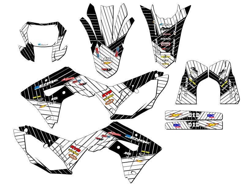 2019-2024 CRF 450 X RACE SERIES White Senge Graphics Kit Compatible with Honda - Picture 5 of 10