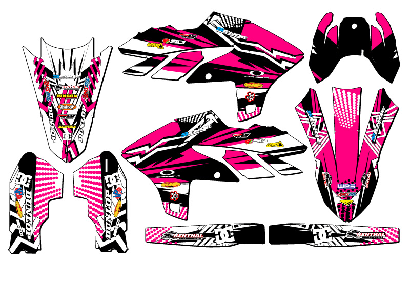2024-2025 YZ 250 F 4-STROKE MAYHEM Pink Senge Graphics Kit Compatible with - Picture 2 of 10