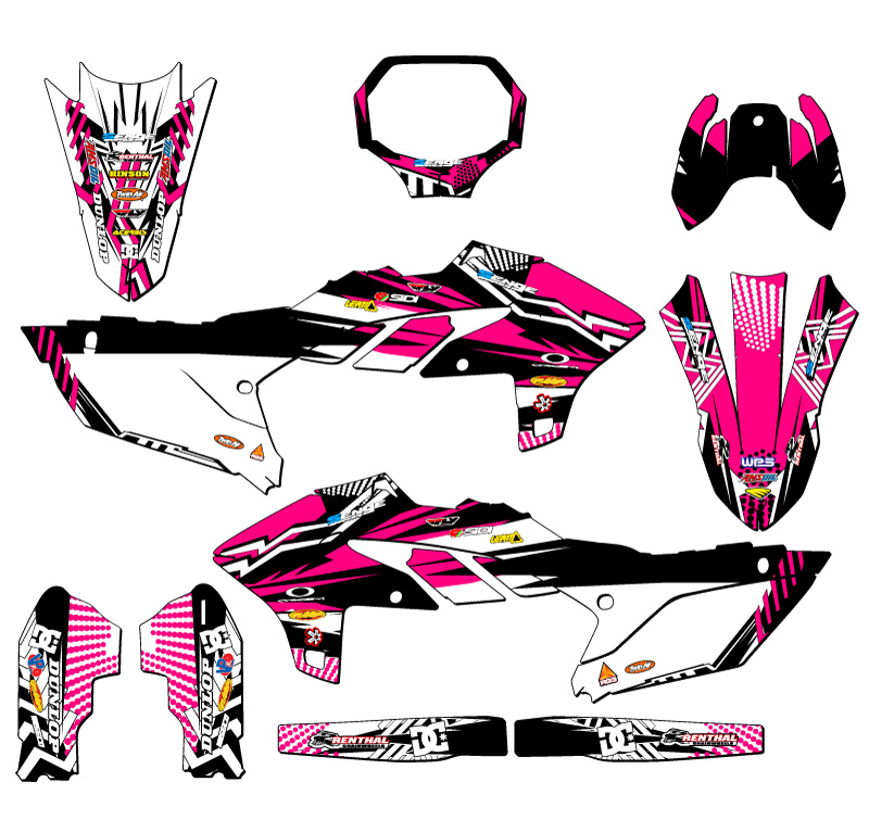 2024-2025 YZ 250 F 4-STROKE MAYHEM Pink Senge Graphics Kit Compatible with - Picture 5 of 10