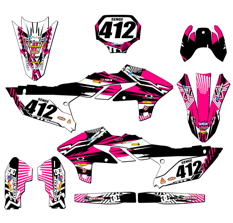 2024-2025 YZ 250 F 4-STROKE MAYHEM Pink Senge Graphics Kit Compatible with - Picture 8 of 10