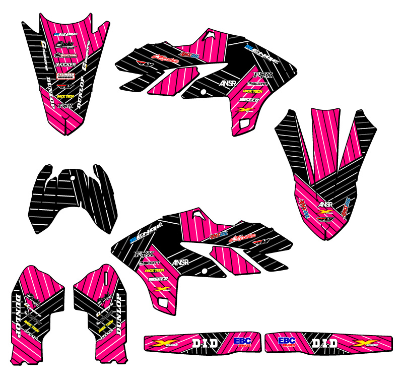 2024-2025 YZ 250 F 4 TIEMPOS RACE SERIES Kit Gráficos Rosa Senge Compatible con - Imagen 2 de 10