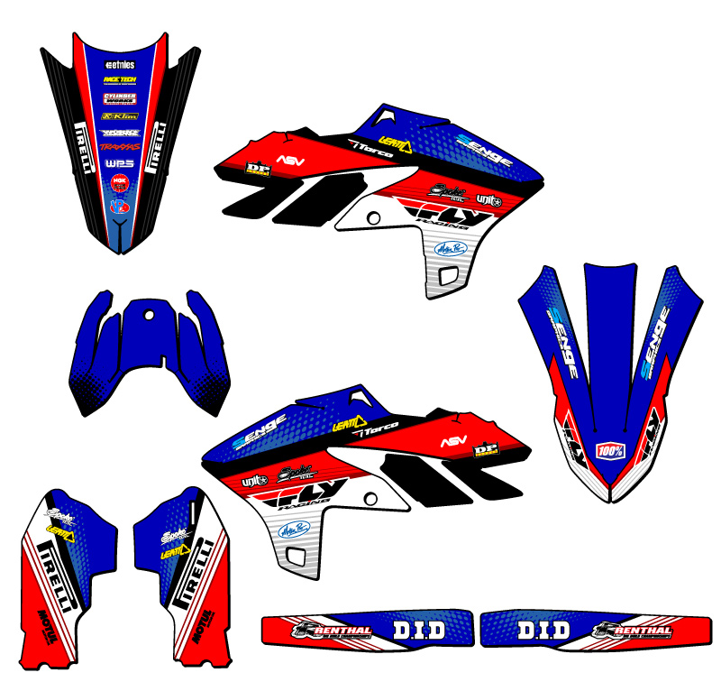 Kit de gráficos 2024-2025 YZ 250 F 4 TIEMPOS REBOTE azul Senge compatible con - Imagen 2 de 10