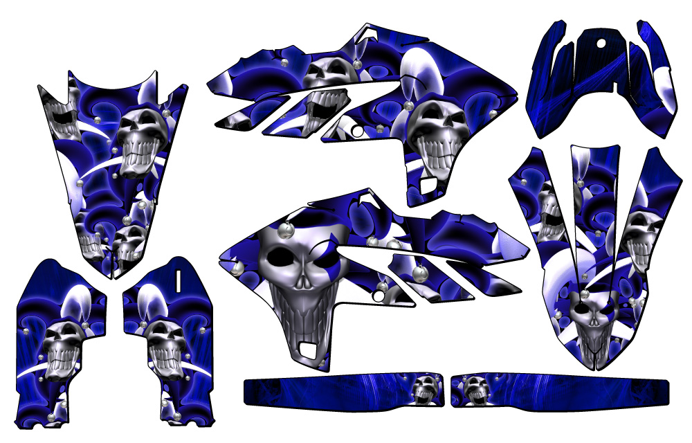 2024-2025 YZ 450 FX JESTER Blue Senge Graphics Kit Compatible with Yamaha - Picture 2 of 10