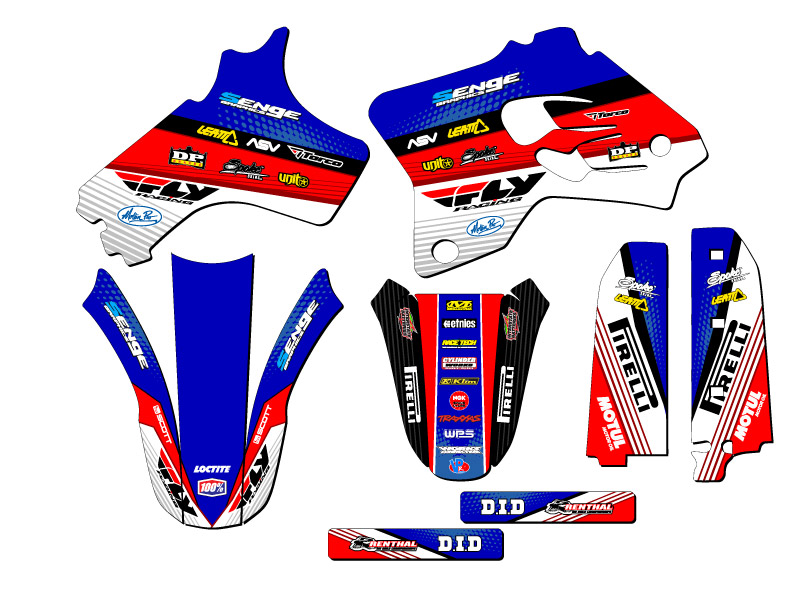 Kit de gráficos YZ 80 RICOCHET Blue Senge 1993-2001 compatible con Yamaha - Imagen 2 de 10