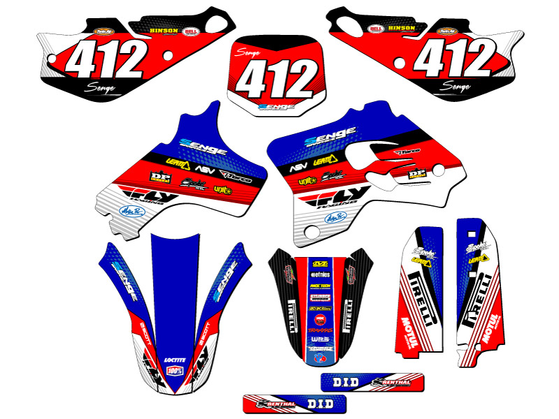 Kit de gráficos YZ 80 RICOCHET Blue Senge 1993-2001 compatible con Yamaha - Imagen 8 de 10