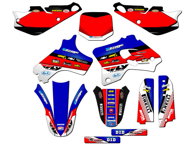 Kit de gráficos YZ 80 RICOCHET Blue Senge 1993-2001 compatible con Yamaha - Imagen 5 de 10