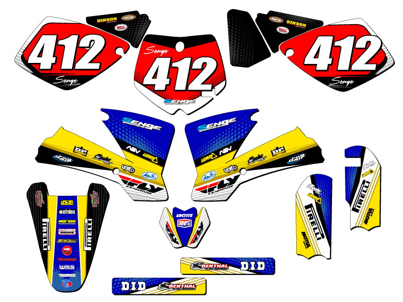 2002-2008 SX 65 RICOCHET Blue Senge Graphics Kit Compatible with KTM - Picture 8 of 10
