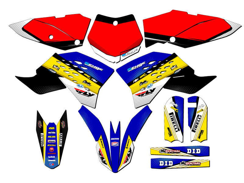 2009-2015 SX 65 RICOCHET Blue Senge Graphics Kit Compatible with KTM - Picture 5 of 10