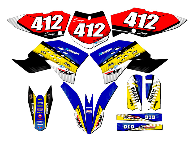 2009-2015 SX 65 RICOCHET Blue Senge Graphics Kit Compatible with KTM - Picture 8 of 10